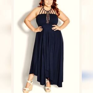 City Chic Detail Maxi Dress Witchy Baddie